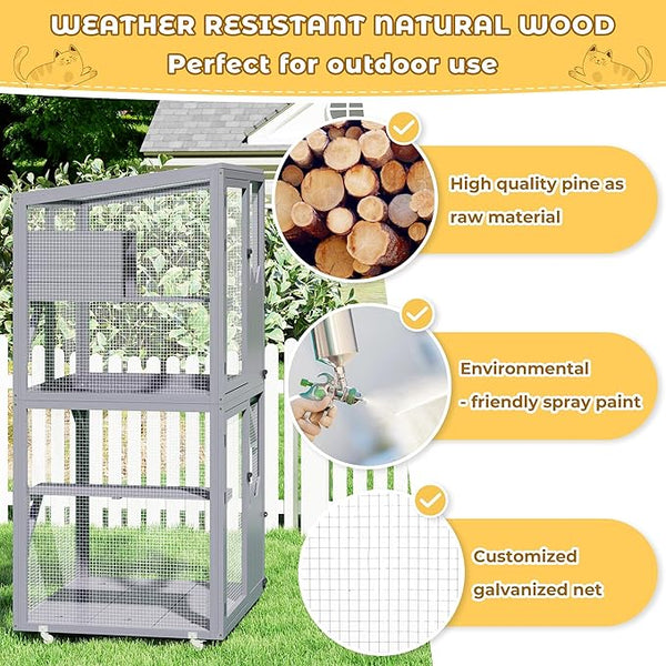 Catio Outdoor Cat Enclosure Window Access